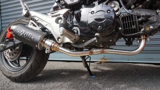 ZoOM Exhaust Honda GROM 125 MSX 125SF 2013-2020 Full System Straight Low Mount Black 2SLZ