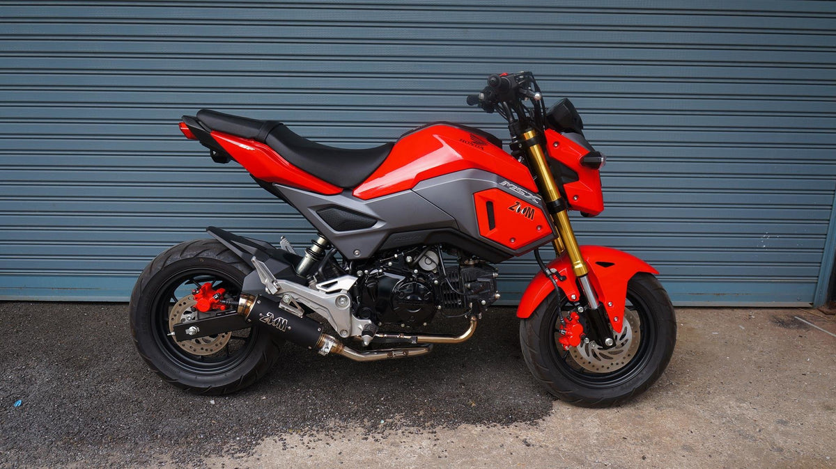 ZoOM Exhaust Honda Grom 125 MSX 125SF 2013-2020 LOOP Full System Low Mount Black ALBK 2SLZ