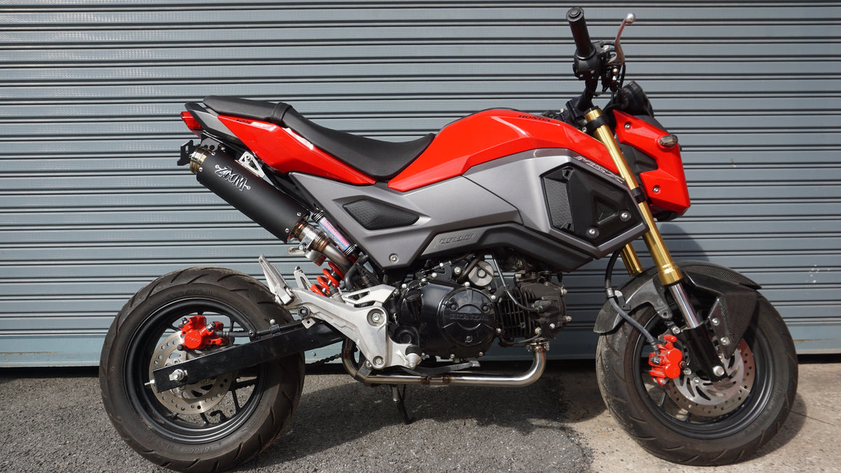 ZoOM Exhaust Honda Grom 125 MSX 125 SF 2017-2020 Full System High Mount ALBK Black 2SLZ
