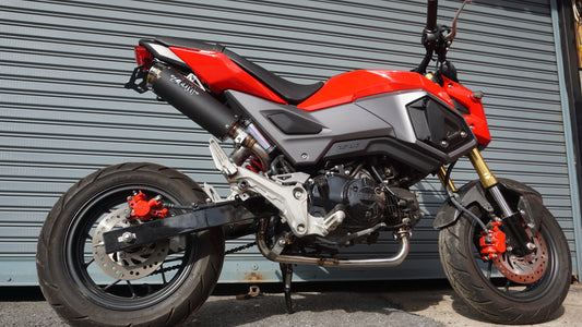 ZoOM Exhaust Honda Grom 125 MSX 125 SF 2017-2020 Full System High Mount ALBK Black 2SLZ