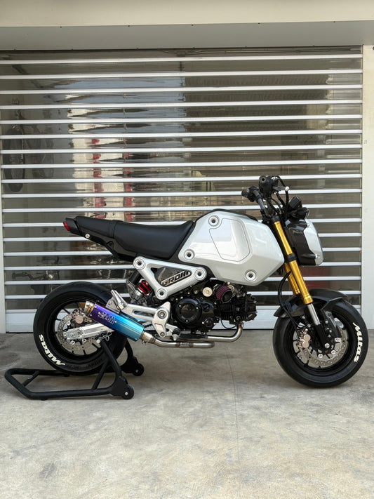 ZoOM LOOP TITANIUM BLUE Exhaust Honda MSX GROM 125 2022-2026 Gen3 Full System Low Mount