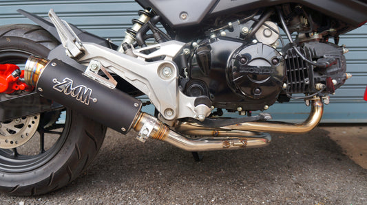 ZoOM Exhaust Honda Grom 125 MSX 125SF 2013-2020 LOOP Full System Low Mount Black ALBK 2SLZ